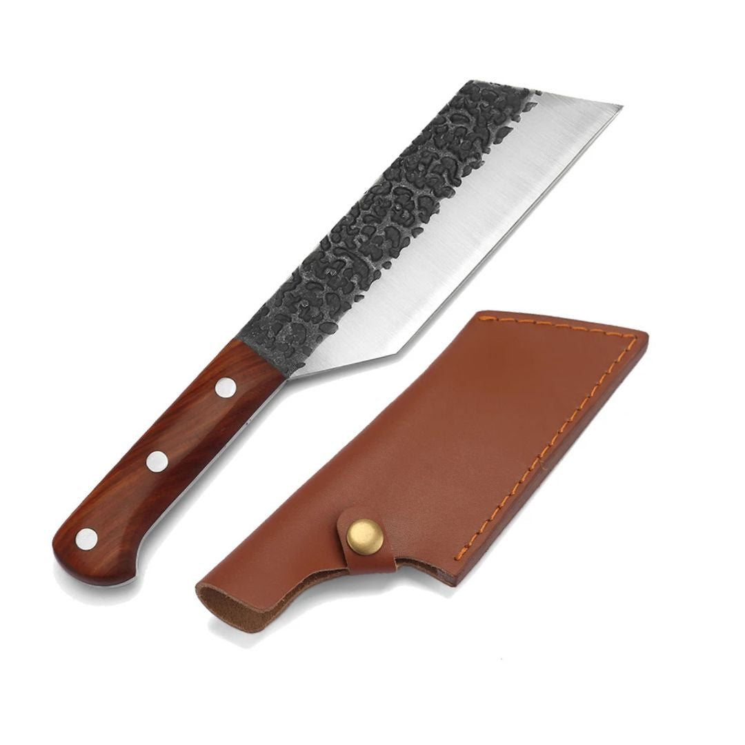 Doble Acero con Funda de Cuero 7"