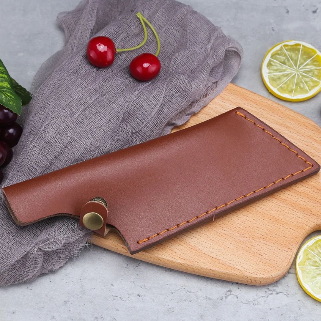 Doble Acero con Funda de Cuero 7"