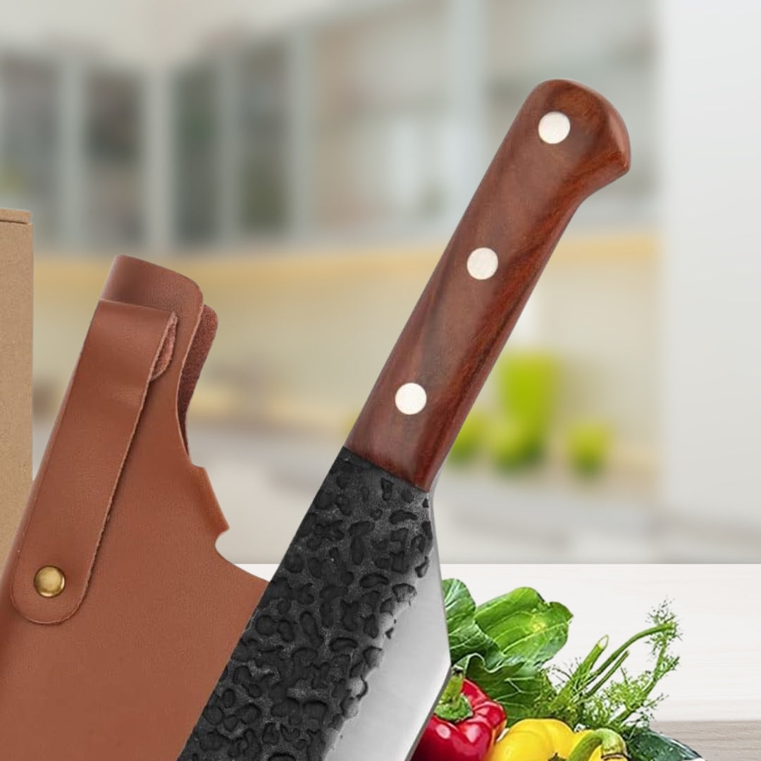 Doble Acero con Funda de Cuero 7"