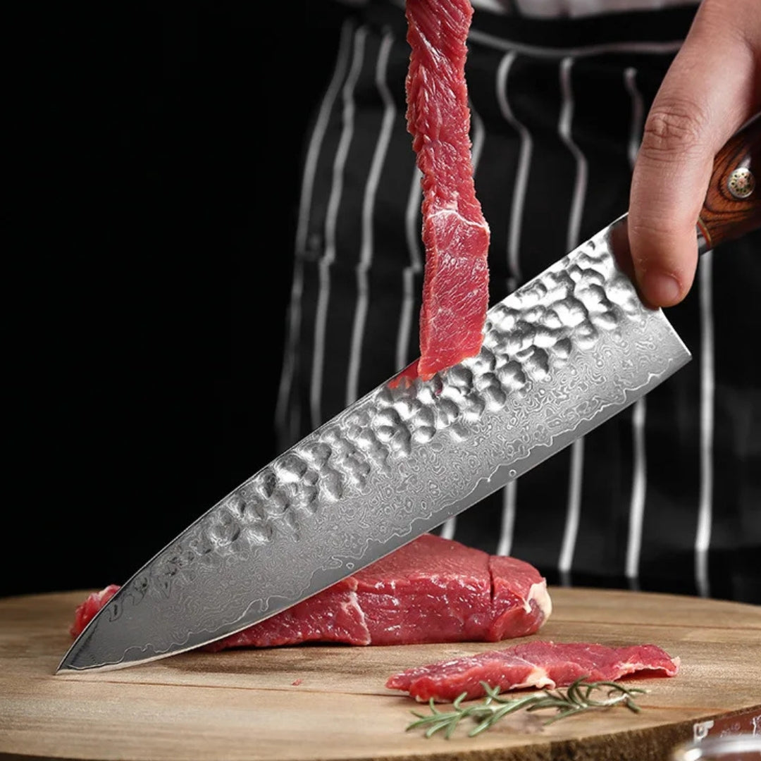 Chef Damasco cuarzo Fuego 8"