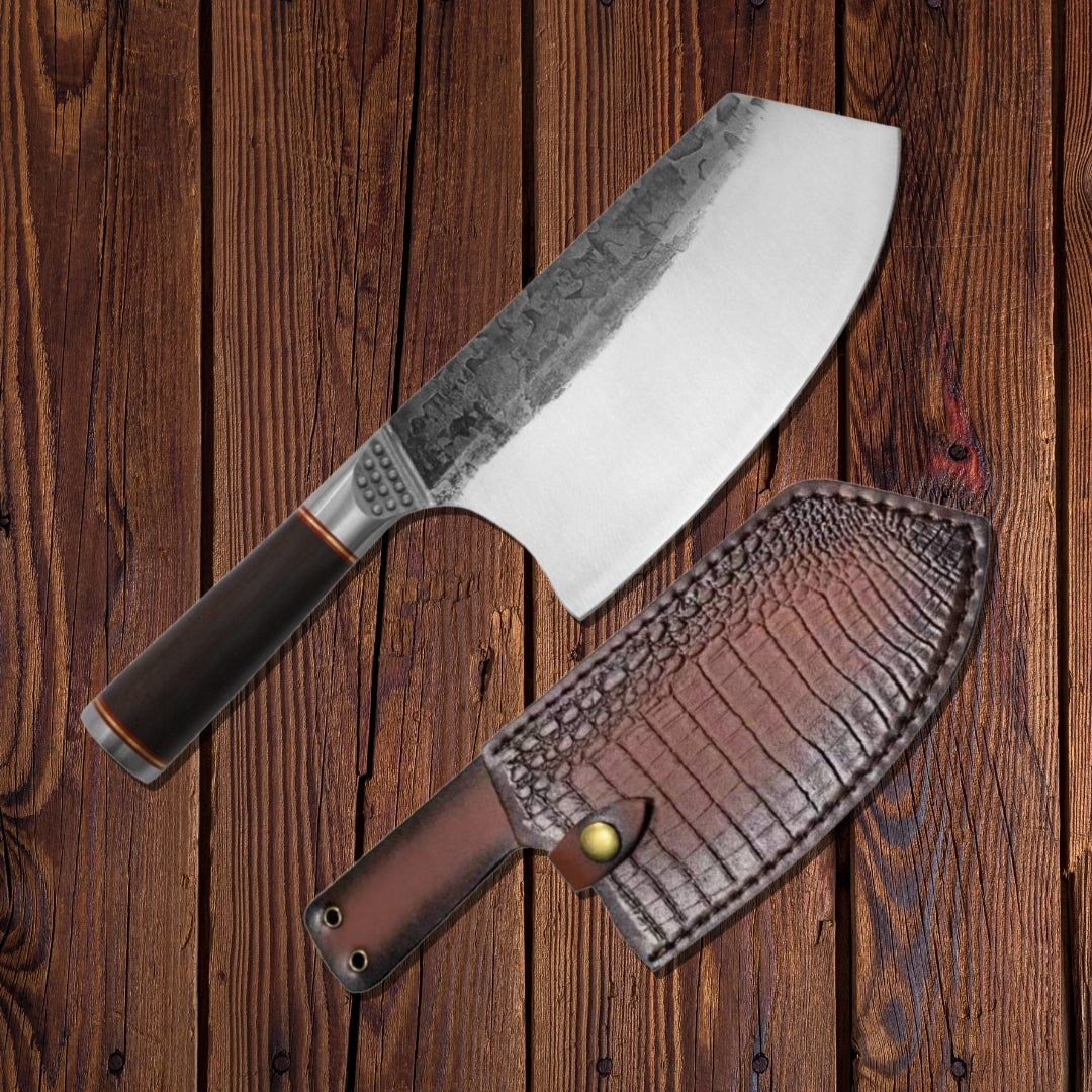 Hacha de Chef con Funda de Cuero 7"