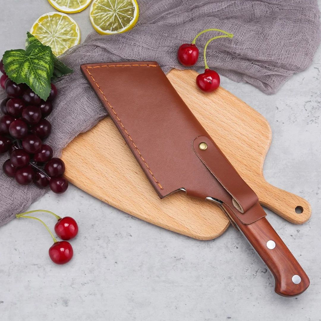 Doble Acero con Funda de Cuero 7"