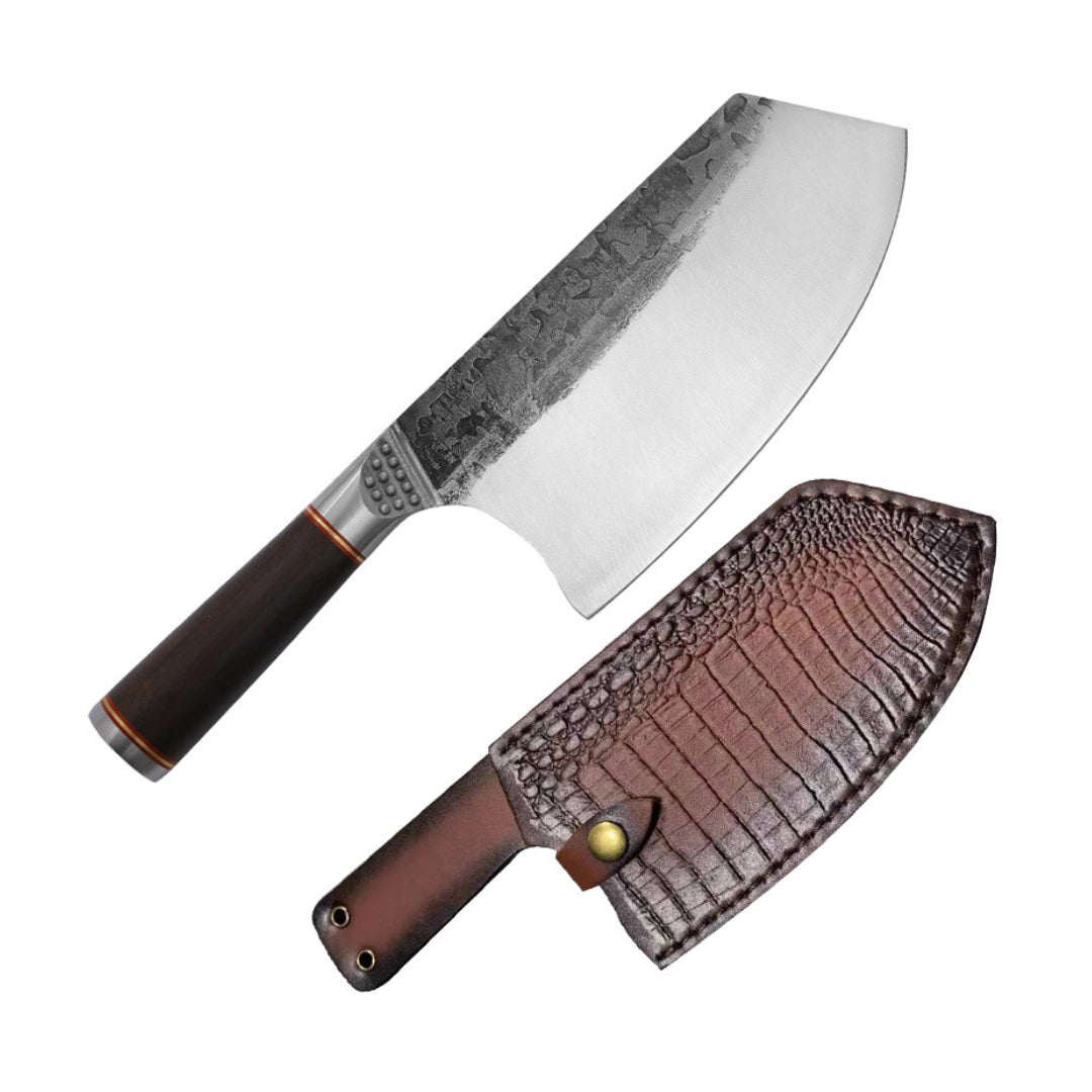 Hacha de Chef con Funda de Cuero 7"
