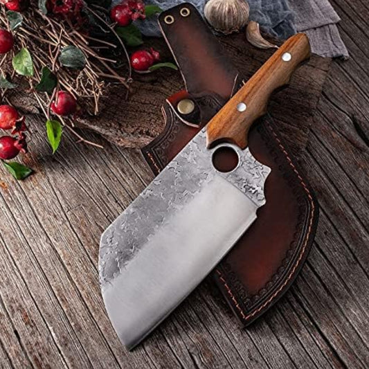 Maestro Carnicero con Funda de Cuero 7.5"