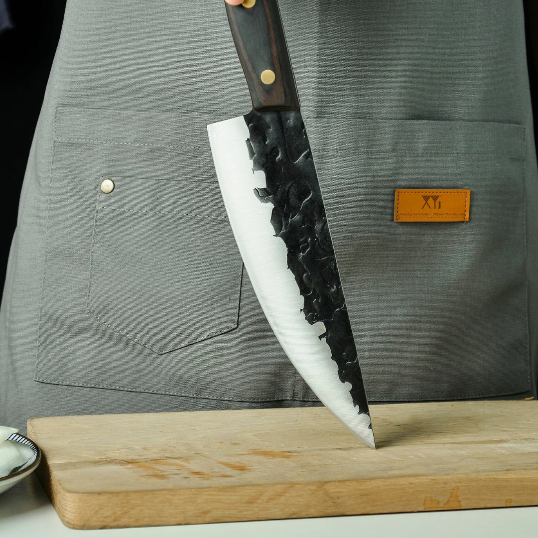 Filo Forjado con Funda de Cuero 8"