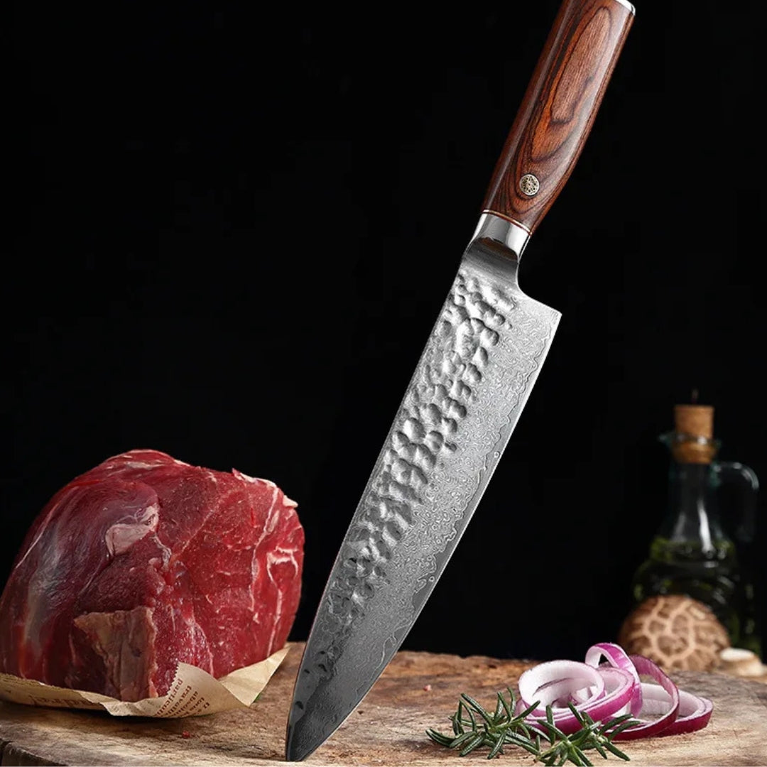 Chef Damasco cuarzo Fuego 8"