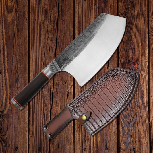 Hacha de Chef con Funda de Cuero 7"